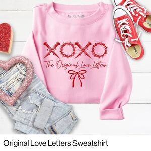 Love Frills Pink Crew Neck Sweatshirt
